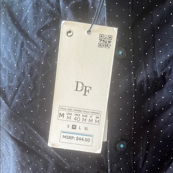 Denim & Flower Blue Casual Button Down Shirt size medium - Picture 2 of 10